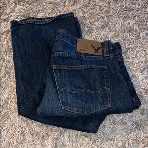 American Eagle Outfitters Men's Dark Blue Bootcut Jeans